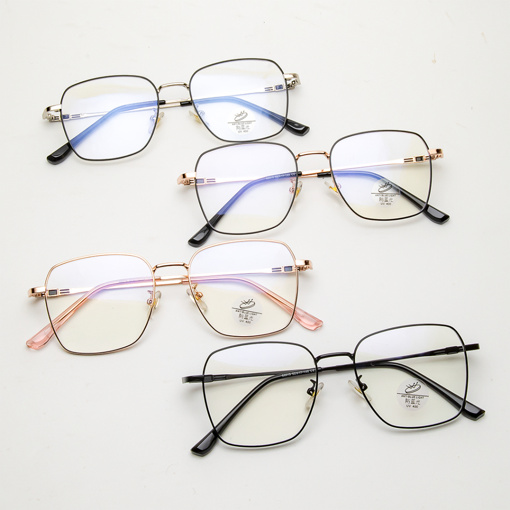 Robins kacamata Kotak Anti Radiasi Komputer Frame Kacamata Bisa Minus Photocromic Bluecromic Fashion Terbaru Pria Wanita 66013-1