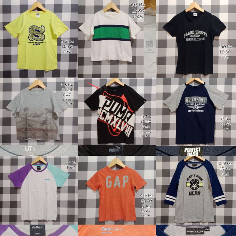 [ET18] PL KAOS ANAK COWOK BRANDED