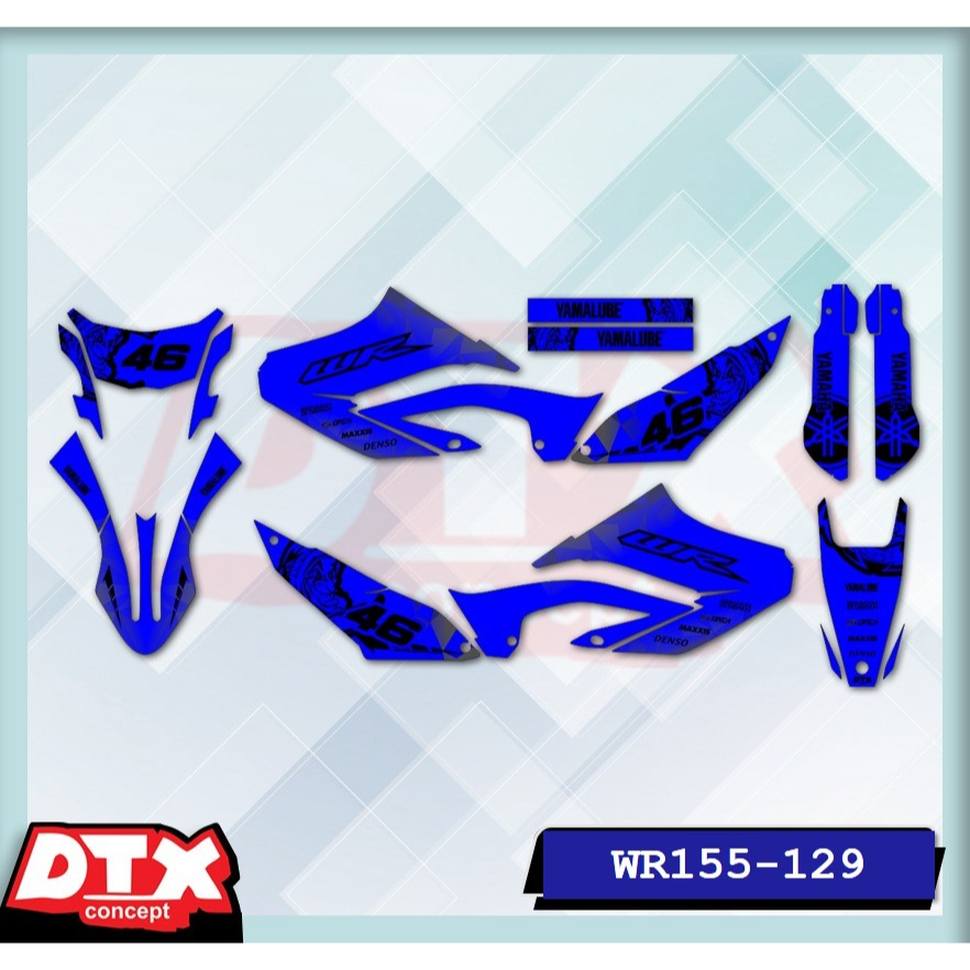 decal wr155 full body decal wr155 decal wr155 supermoto stiker motor wr155 stiker motor keren stiker motor trail motor cross stiker Wr-Kode 129