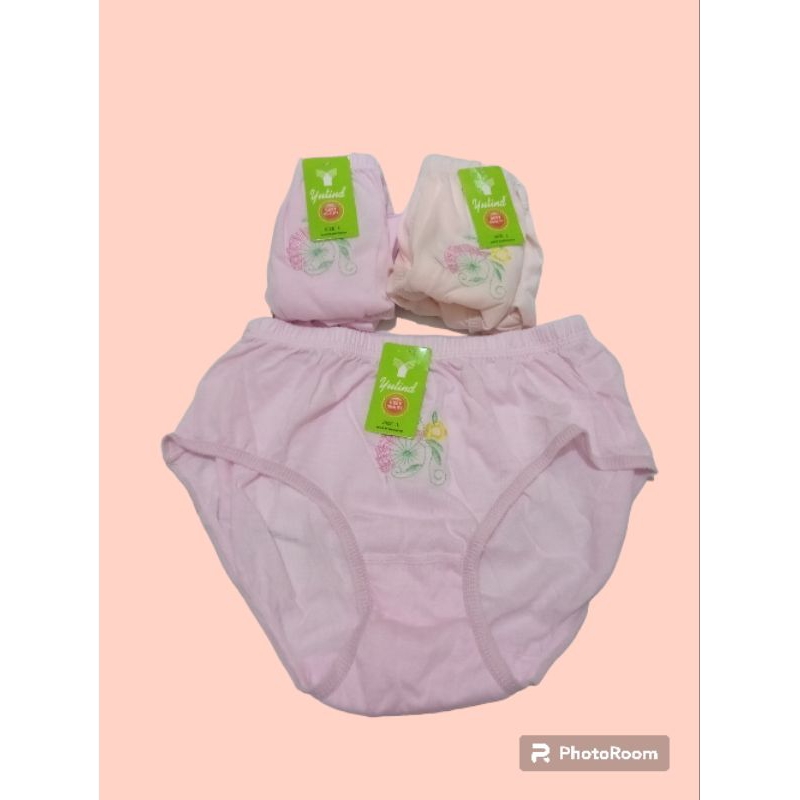 Promo [12Pcs/1Lusin] Cd Wanita Dewasa Merk Yutind Sablon/Bordir, By Golden Nick, Ukuran [M,L,Xl,Xxl]