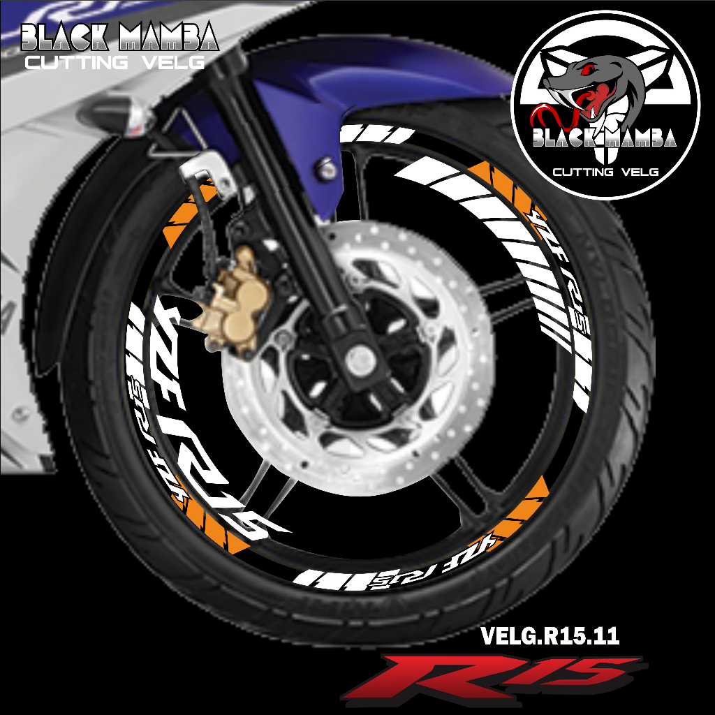 (COD) CUTTING STICKER VELG R15 - STIKER LIS LIST VARIASI BAN/VELG YAMAHA R15 11