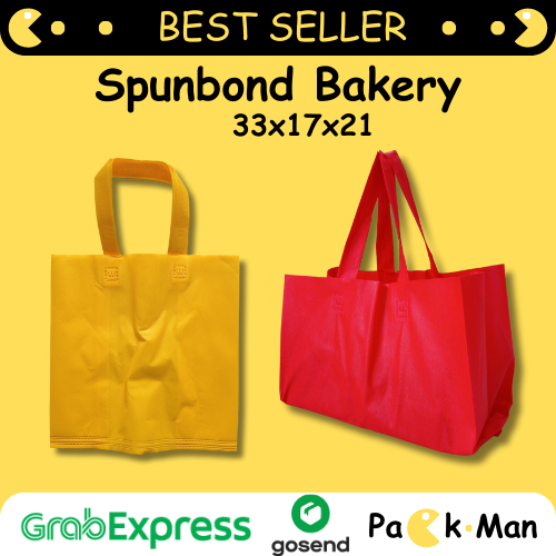 

Tas Kantong Spunbond Bakery Box Kue Uk 33x17x21 | Tas Spunbond untuk Holland Bakery