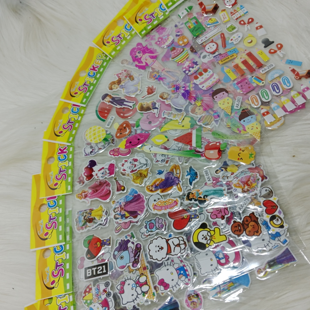 

Stiker Anak 3D Sticker Karakter Timbul Random Tempel Motif Kartun Lucu 1pcs