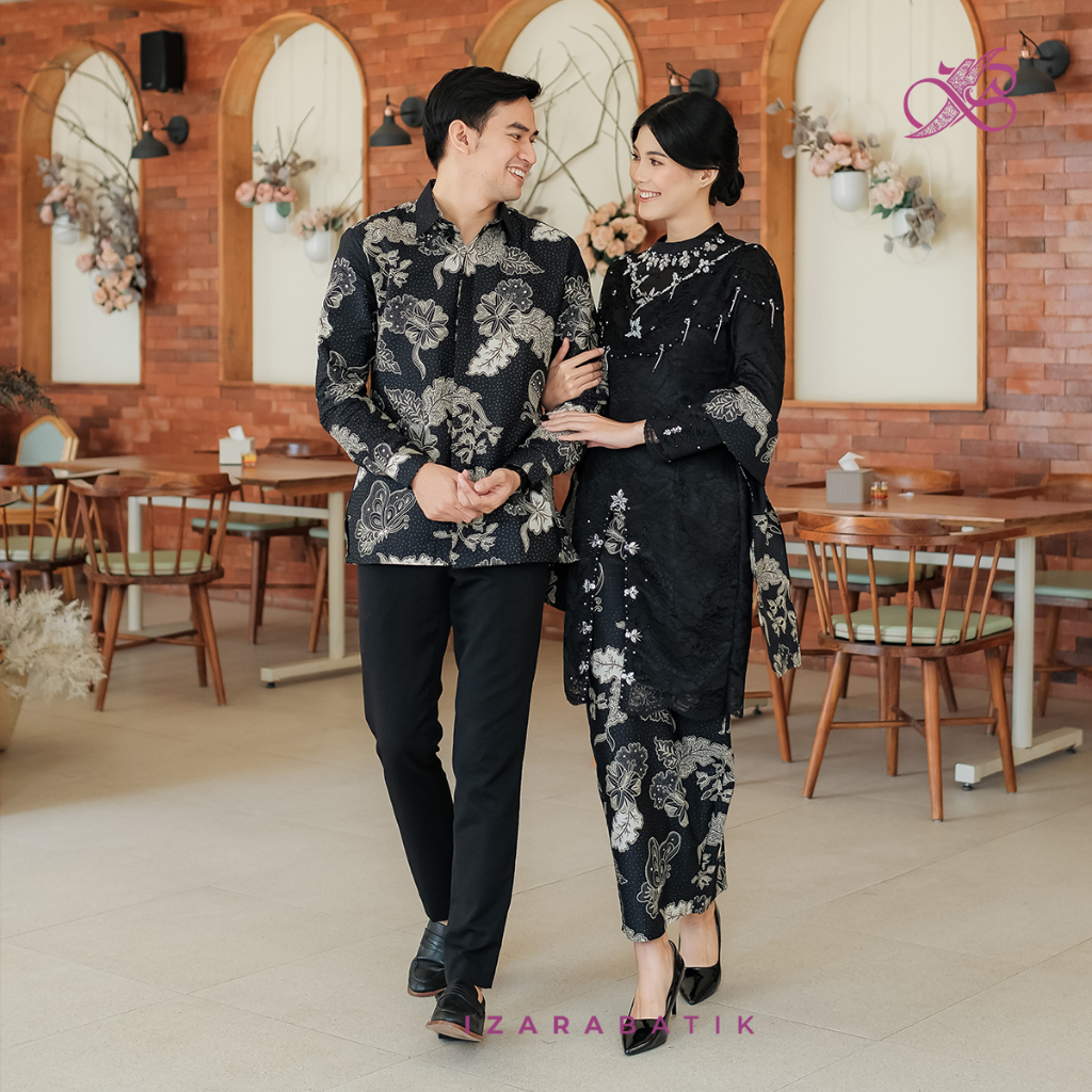 Zivana Hitam - Gaun Kebaya Batik Modern