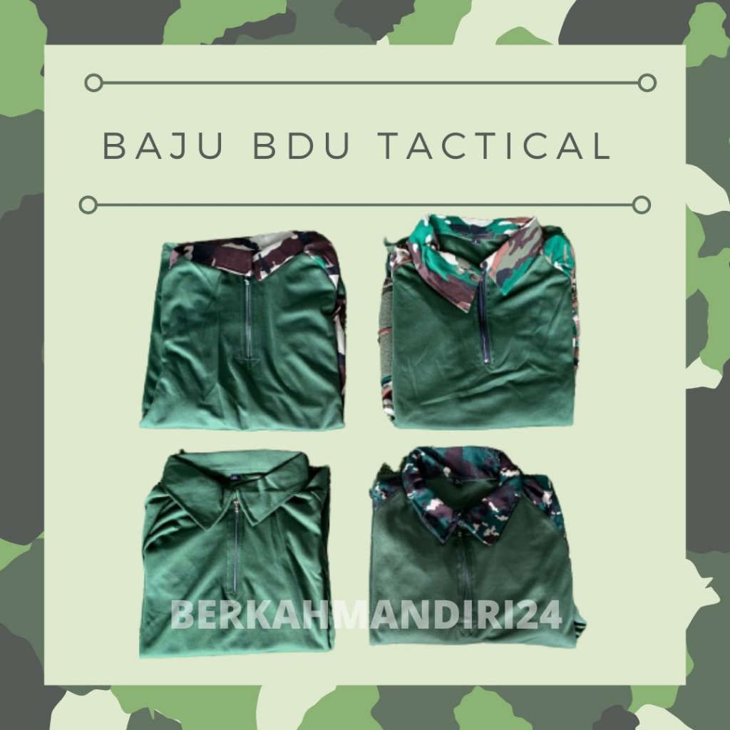 Kaos BDU Dryfit Kaos BDU Tactical Full Dryfit Loreng Lengan Panjang