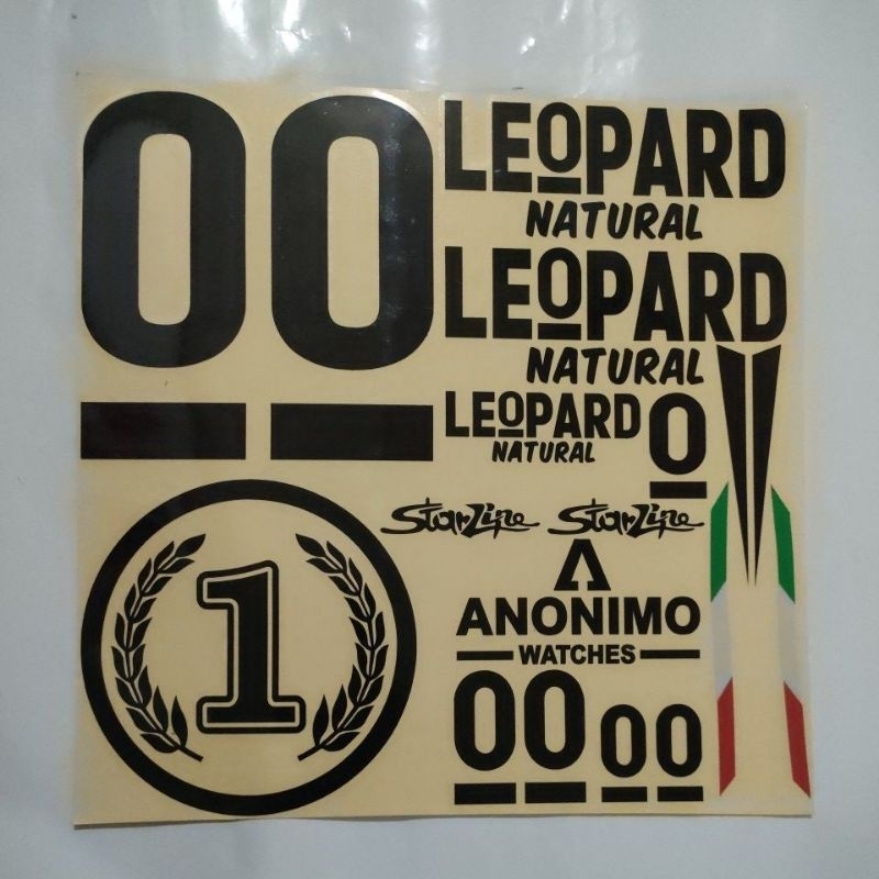 Stiker Cutting 00 LEOPARD 1 Set ( Stiker Helm)