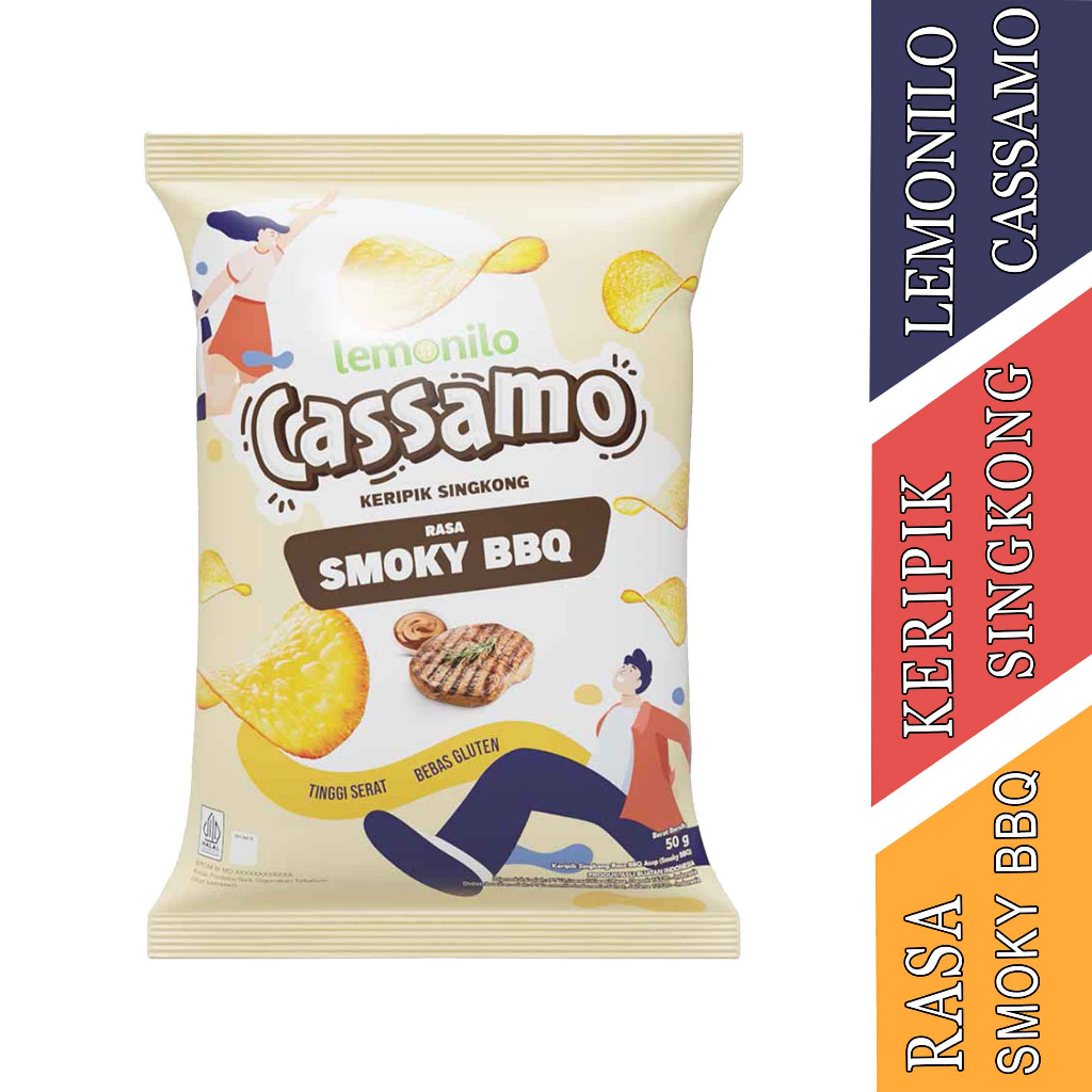 

Rasa Smoky BBQ - Cassamo Lemonilo - Keripik Singkong - 50gr