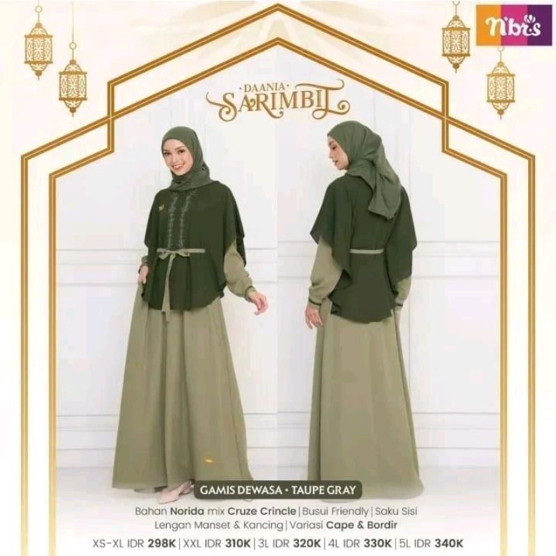 Gamis branded nibras ORI 100%