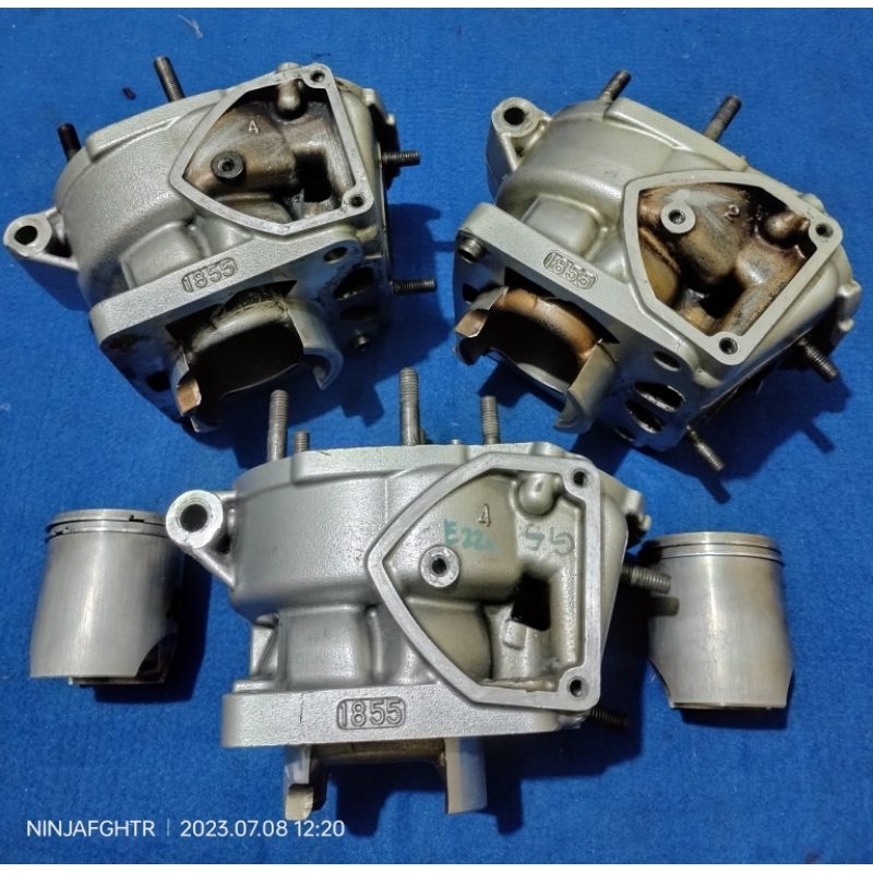 blok original ninja 1855 fullset head piston set ring