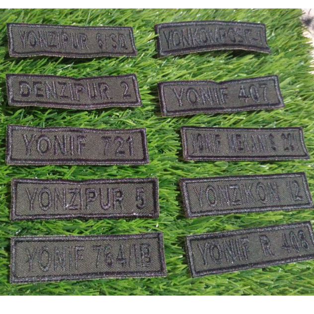 Atribut bordir lokasi pdl malvinas TNI AD satuan