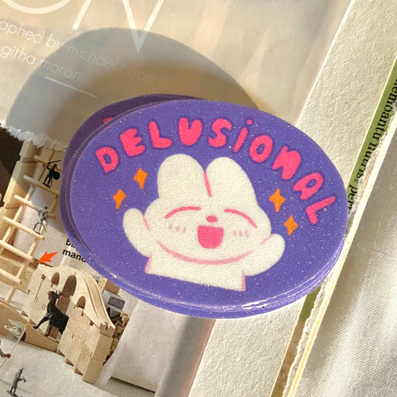 

delusional sticker by posiufo
