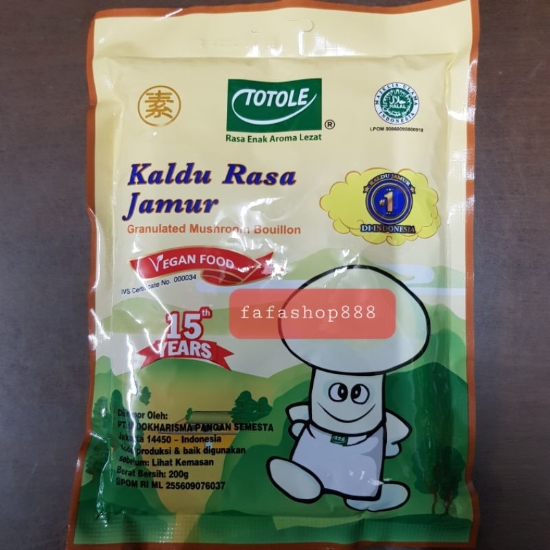 

Kaldu rasa jamur ( mokucing ) Totole 200gr