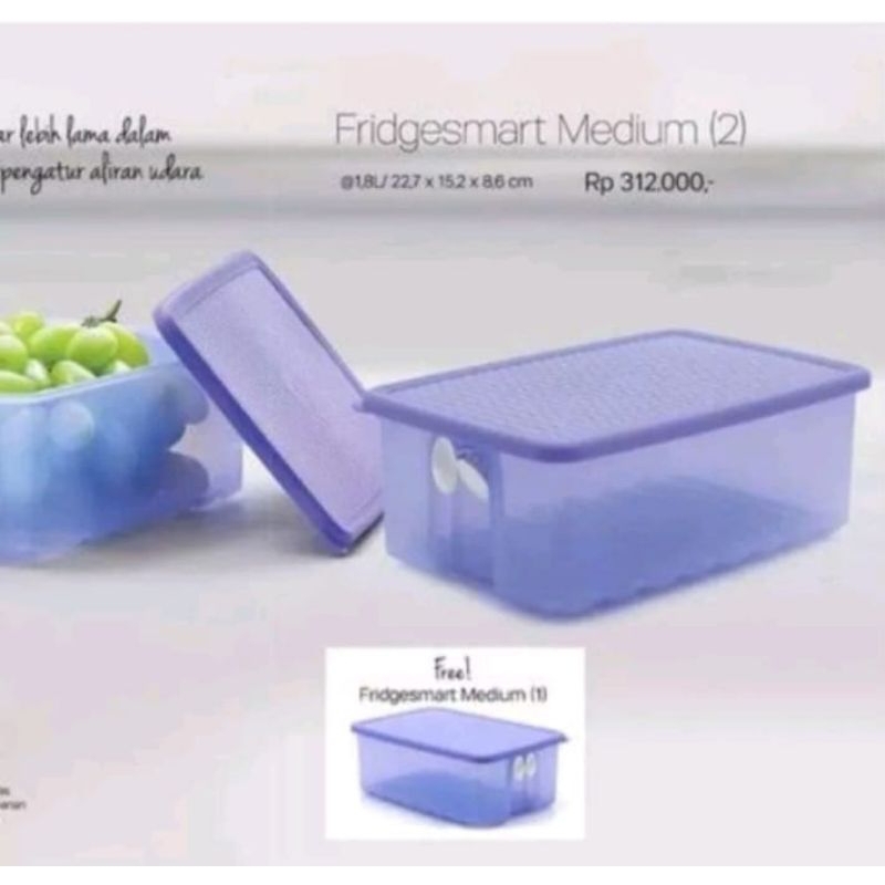 

Tupperware Fridgesmart Medium 1.8L Ungu