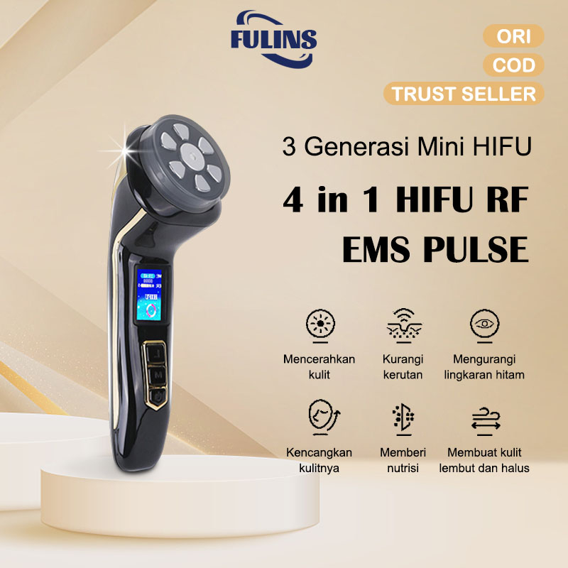sHopYi- Newest&GaransiMini HIFU 3/2/1 Generasi Mini HIFU RF EMS PULSE 4 in 1 Alat Kecantikan