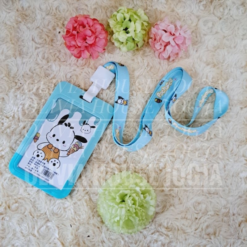 

ID Card Holder Pochacco Tali Lanyard Timbul Tempat Kartu Pochacco Tali