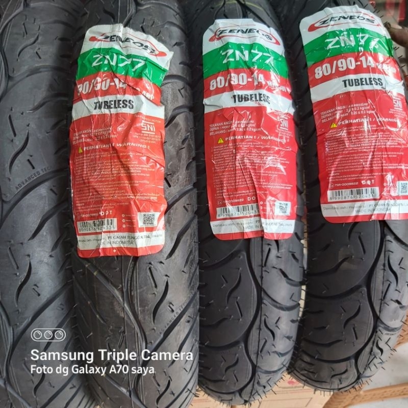 ban zeneos 70/90-14 zn77 / ban zeneos 80/90-14 zn77 tubeless / ban zeneos 90/90-14 zn77
