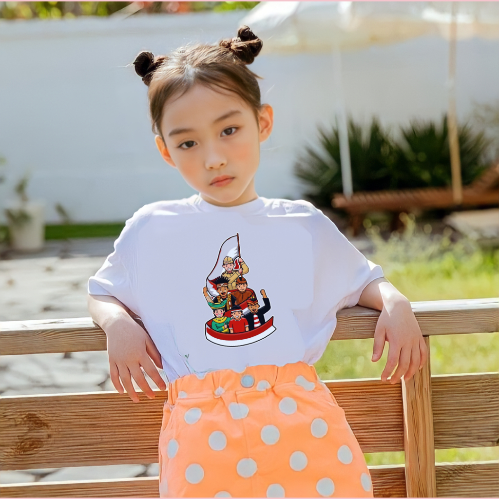 (GENERASIFASHION) 17-03A KAOS ANAK-ANAK UNISEX/ KAOS DIGITAL SABLON/ KAOS ANAK CEWEK COWOK/ COTTON D