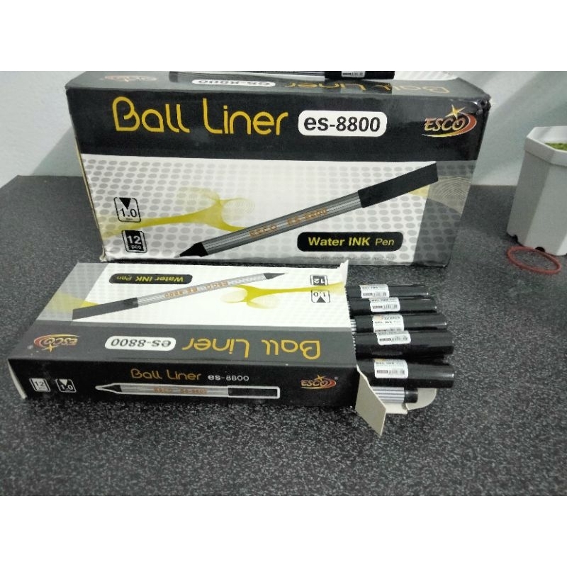 

Pulpen Ball Liner esco 8800 warna hitam harga per12pcs