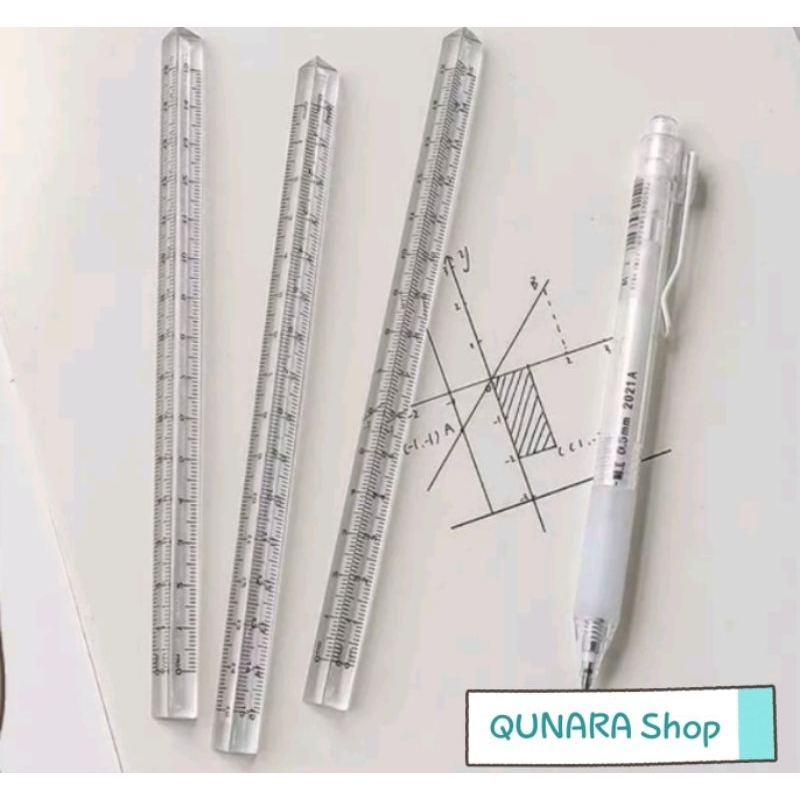 

Penggaris Kristal Segitiga Triangle Shape Ruler Crystal (Ukuran 15 Cm)