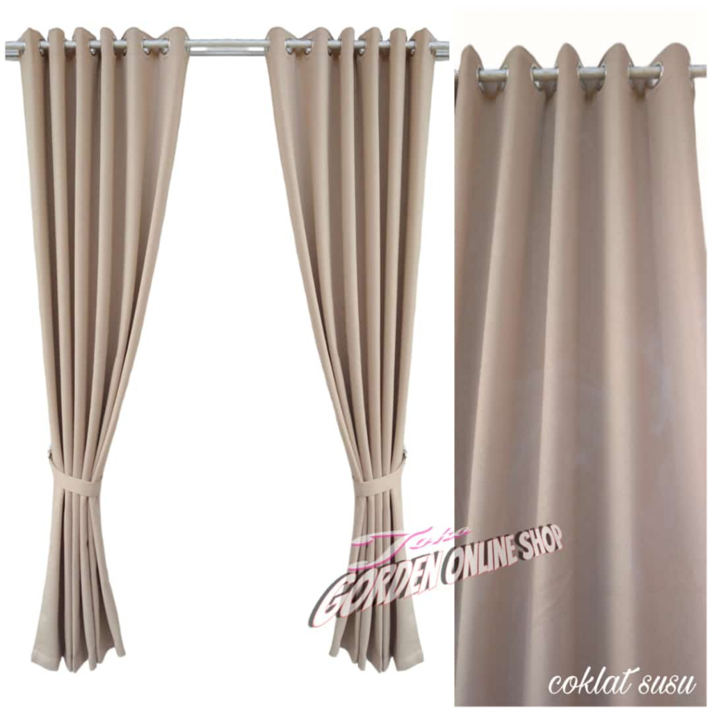 Gorden Import Polos Gorden jendela MInimalis gorden pintu kamar satu set