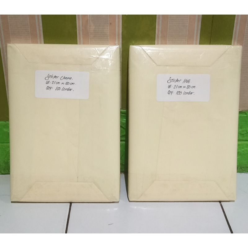 

PROMO!!! Sticker Chromo (Glossy) A4 500 Lbr (21*30) TERMURAH.