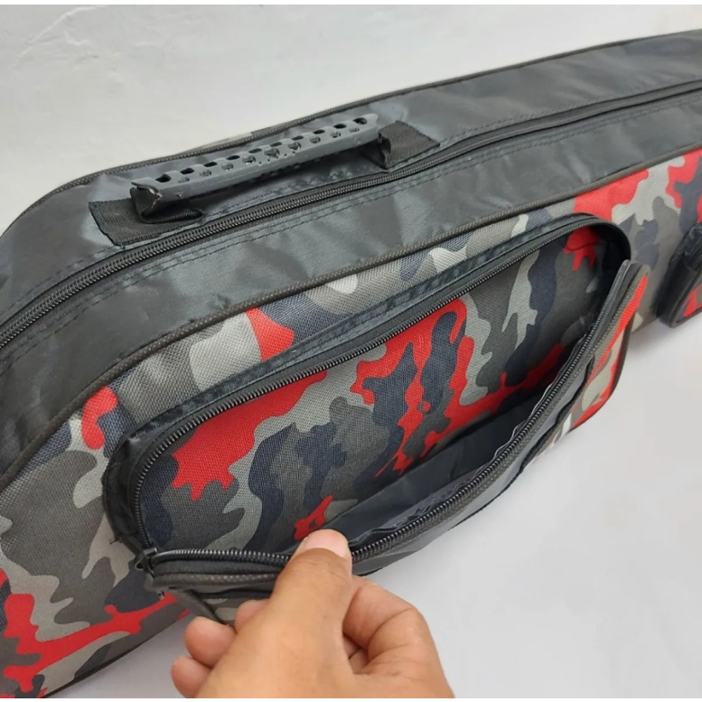Tas Pancing Rangsel Double Kantong Anti Air 3 Joran Ukuran 80Cm 100Cm 120Cm Bonus Rodbelt