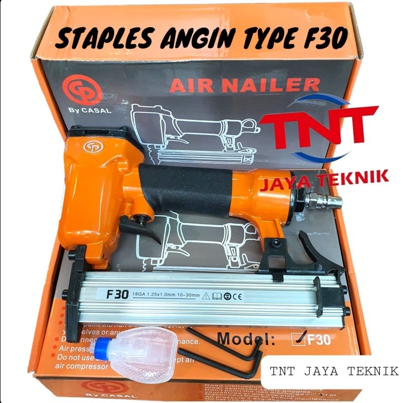 

AIR STAPLER GUN PAKU TEMBAK I F30 MERK CP / AIR NAILER STAPLES ANGIN F30 LURUS CP CASAL