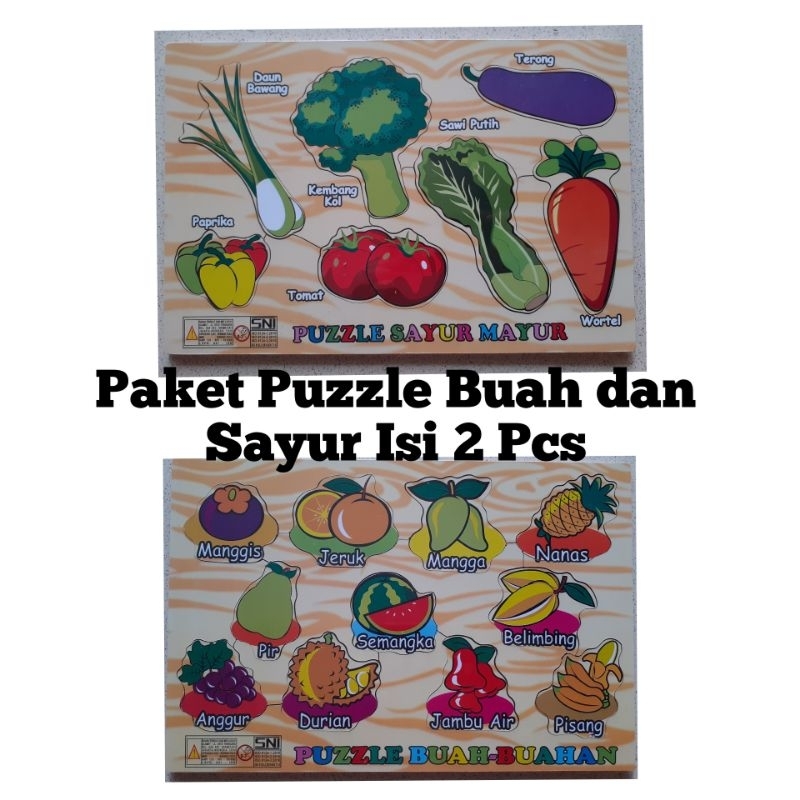 Paket Puzzle Sayur Mayur dan Buah