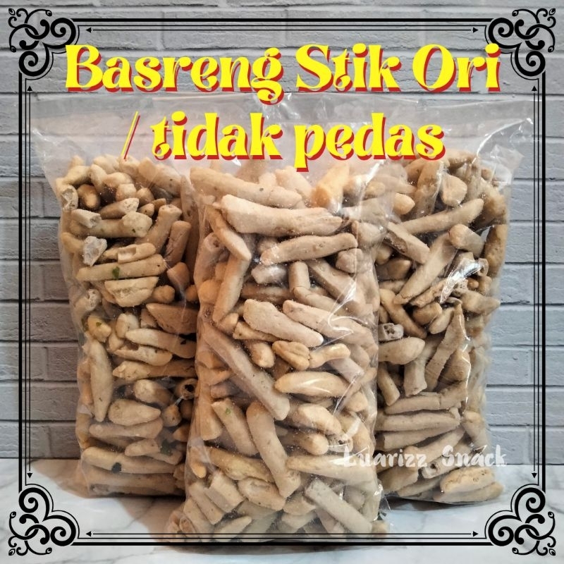 

250 gr Basreng Stik Daun Jeruk Ori Tidak Pedas / Gurih Kiloan