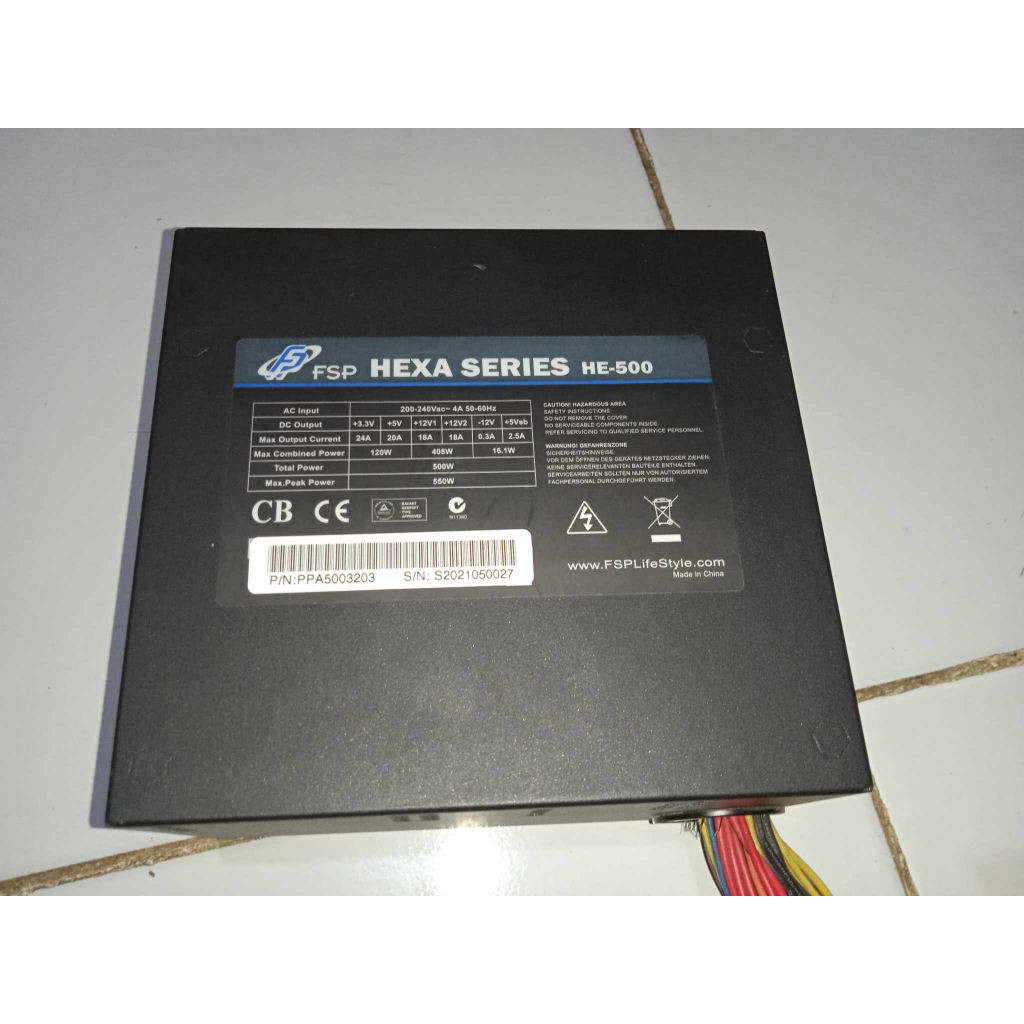 PSU PURE FSP HEXA 500 WATT 2 X6 PIN VGA POWER