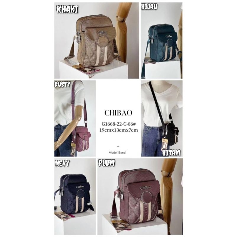 TAS SELEMPANG ORI CHIBAO KANVAS 3Ruang CB1686-C-86