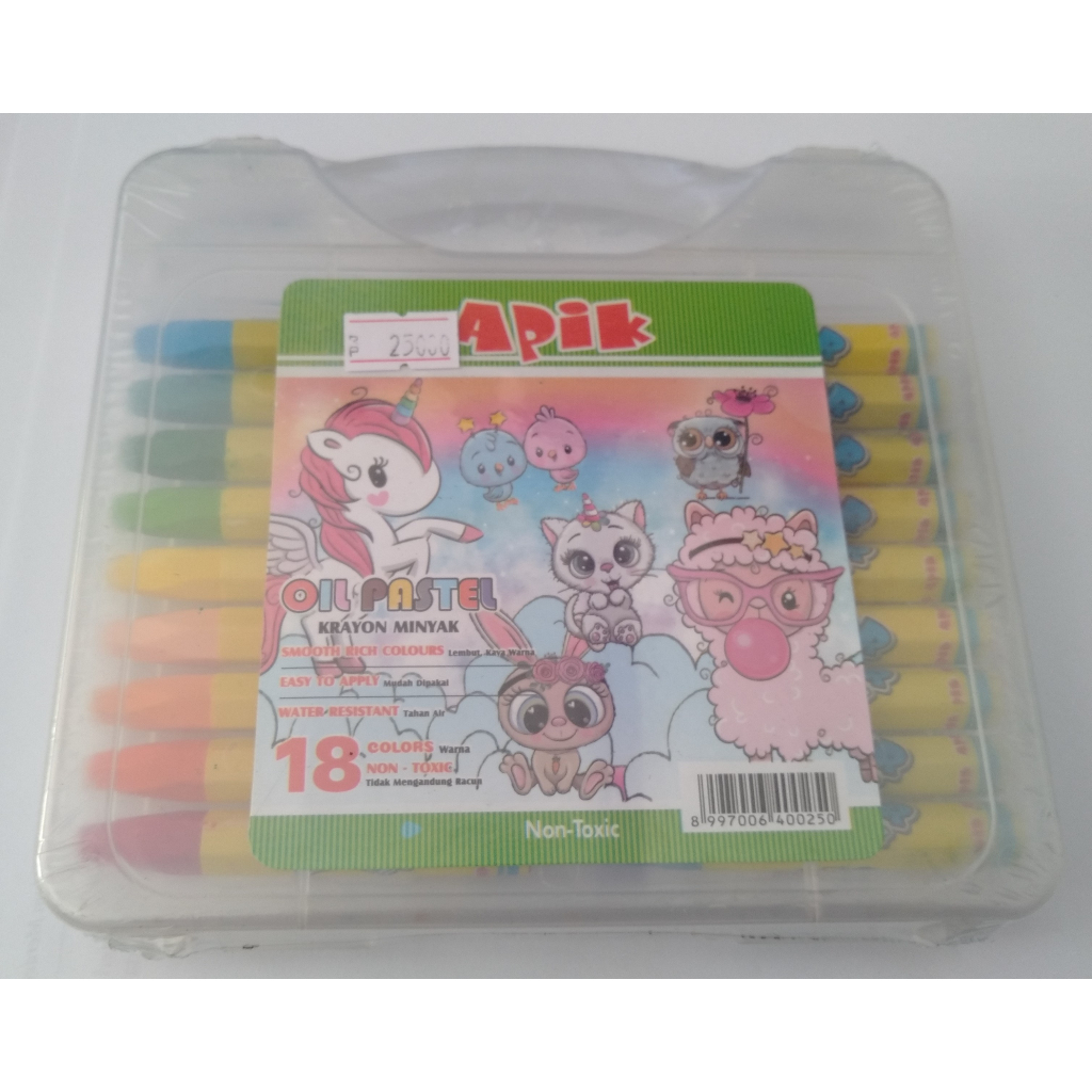 

Krayon APIK 18 warna/ Krayon E-Star 18 warna