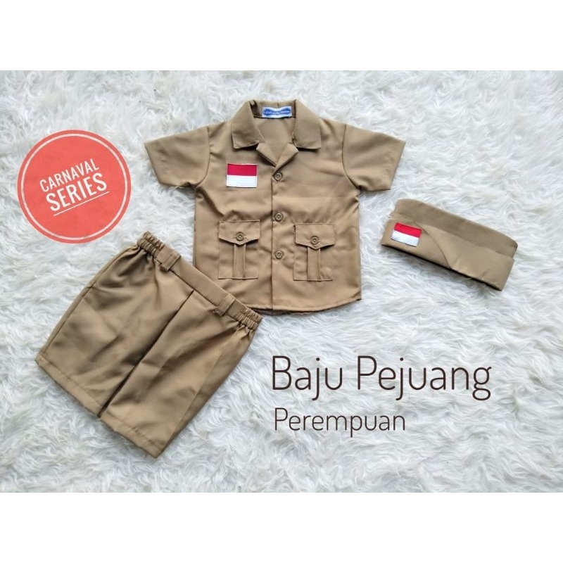 kostum veteran anak dan dewasa/baju pejuang anak dan dewasa/kostum pejuang anak/kostum karnaval anak
