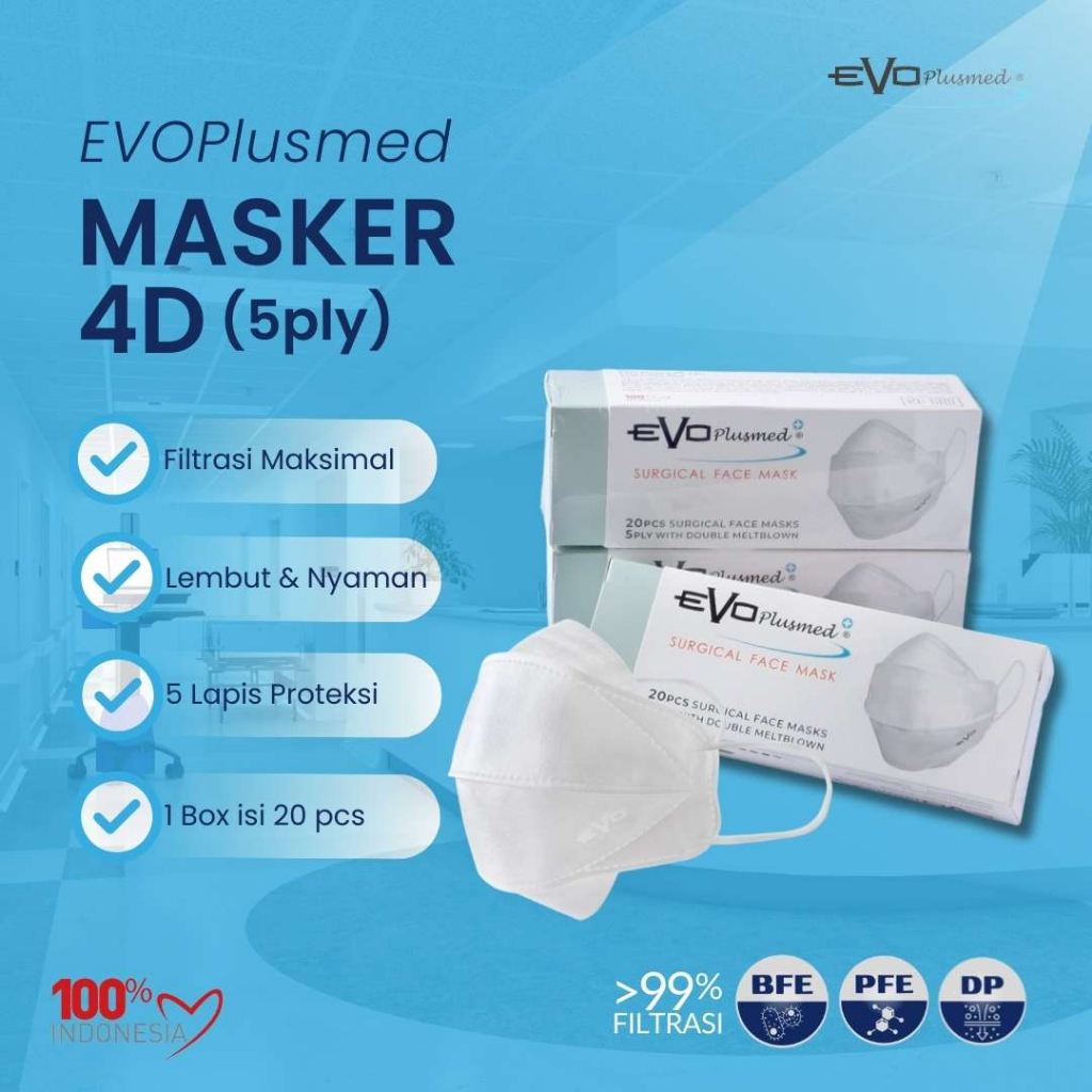 Evo Plusmed Masker Medis 5ply 4D 1box