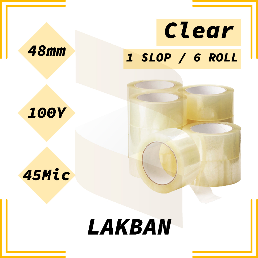

Harga Grosir | 1 Slop Lakban Bening 48mm x 100 Yard | Cuan Tape