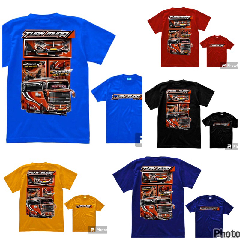 kaos anak sablon dtf bus tuan muda terbaru 1-12 tahun