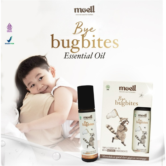 Moell Essential Oil Bye Tummywind / Bigbites / First Care / Calmme / Fitme / Stuffynnose / Pereda Masuk Angin &amp; kembung / Memar dan Bengkak / Anti Nyamuk / Pereda Demam / Menyegarkan Tubuh Anak / Melegakan Pilek