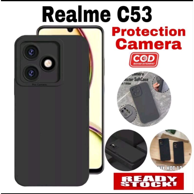 CASE REALME C53 SOFTCASE PRO CAMERA TPU MACARON FULL PELINDUNG CAMERA SLIKON CASING TERBARU PHONE CLEAR CASE