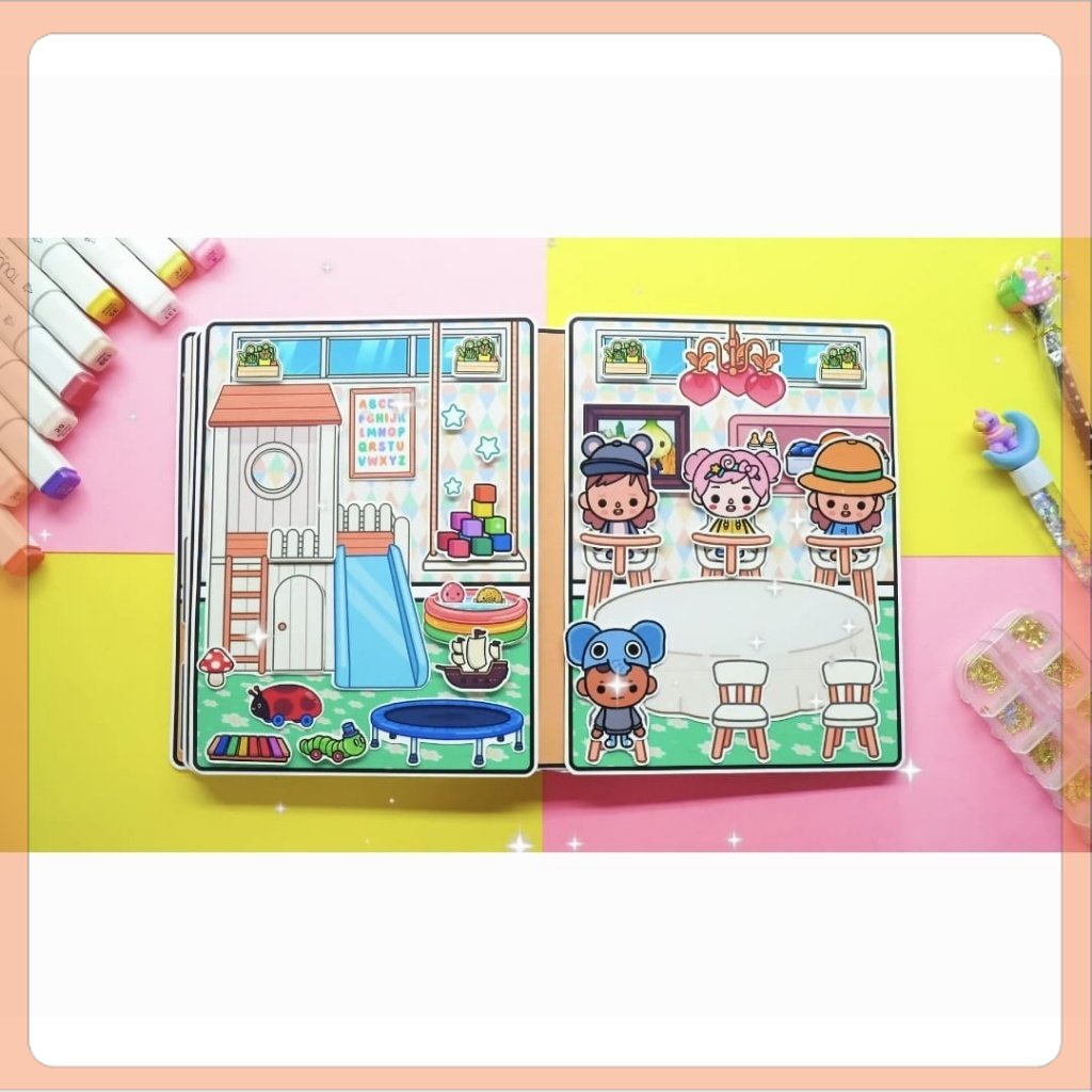 Paling Viral Toca Boca House Toca Nursery In Quiet book Mainan Rumah-Rumahan Edukatif