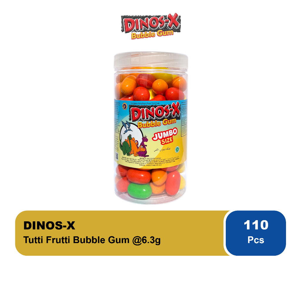 

Permen Karet Dinos-X Rasa Tutti Frutti Ples 693 gram JUMBO SIZE Bubble Gum