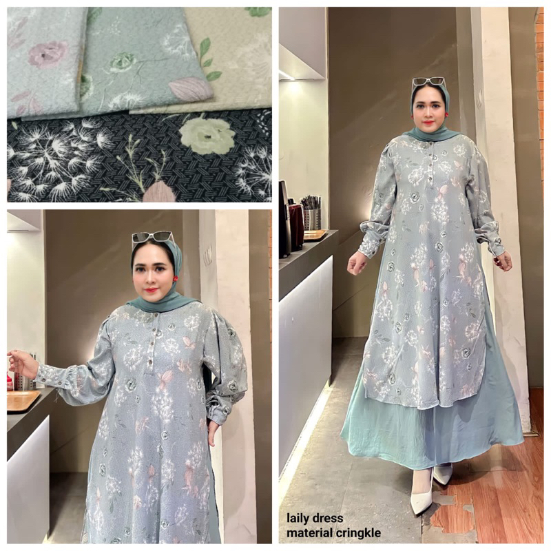 [COD] GAMIS NIBARU LAILY | gamis cringkle airflow GAMIS BEST SELLER