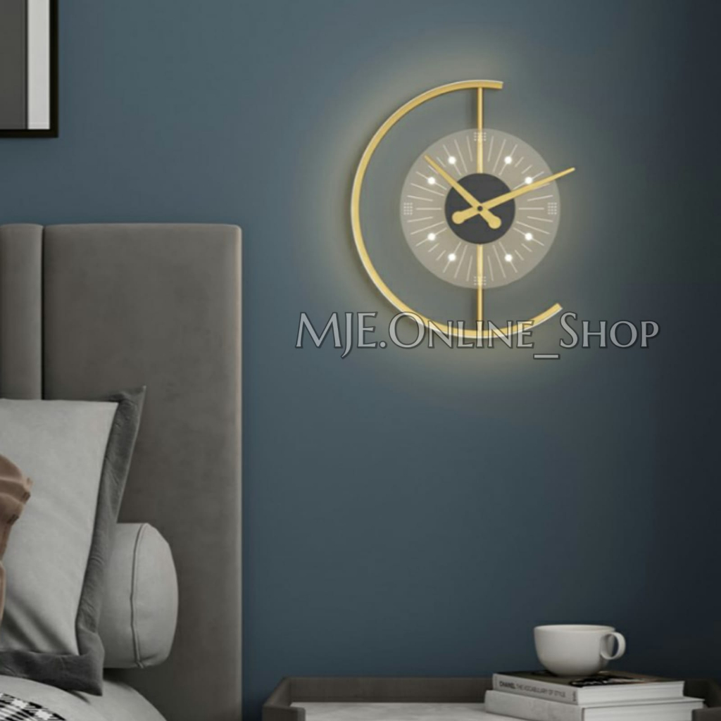 LAMPU DINDING LED BENTUK JAM DINDING / MODERN INDOOR WALL LIGHT BATERAI