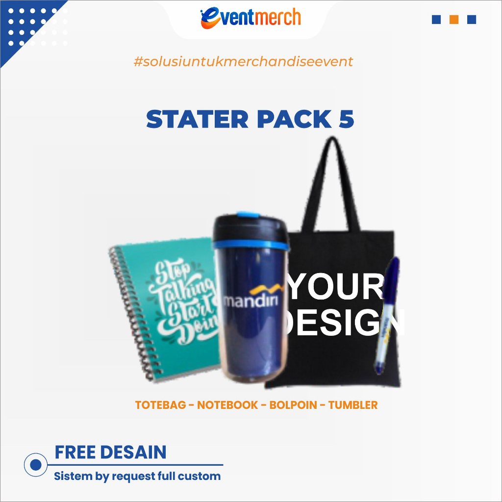 

PAKET SEMINAR KIT ACARA - GIFTSET - STATER PACK 5 BY EVENTMERCH