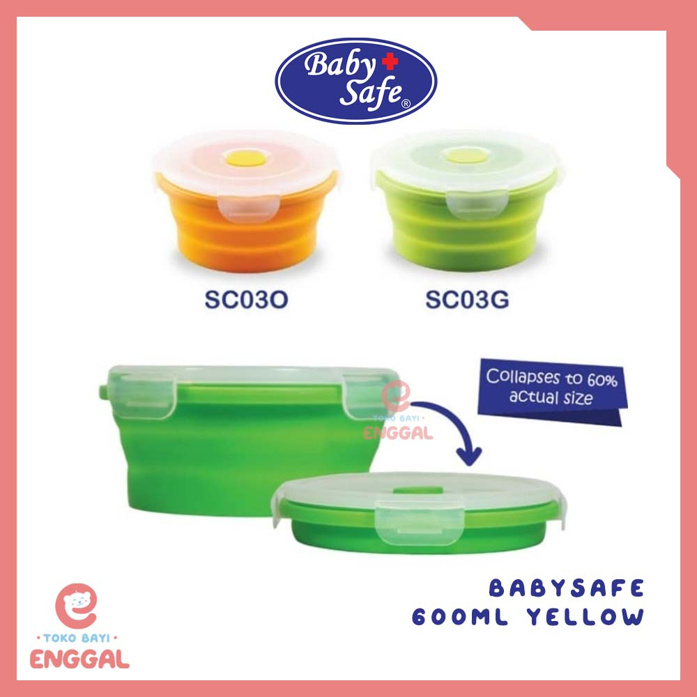 Babysafe Collapsible Food Container Anti Bocor Leak Proof