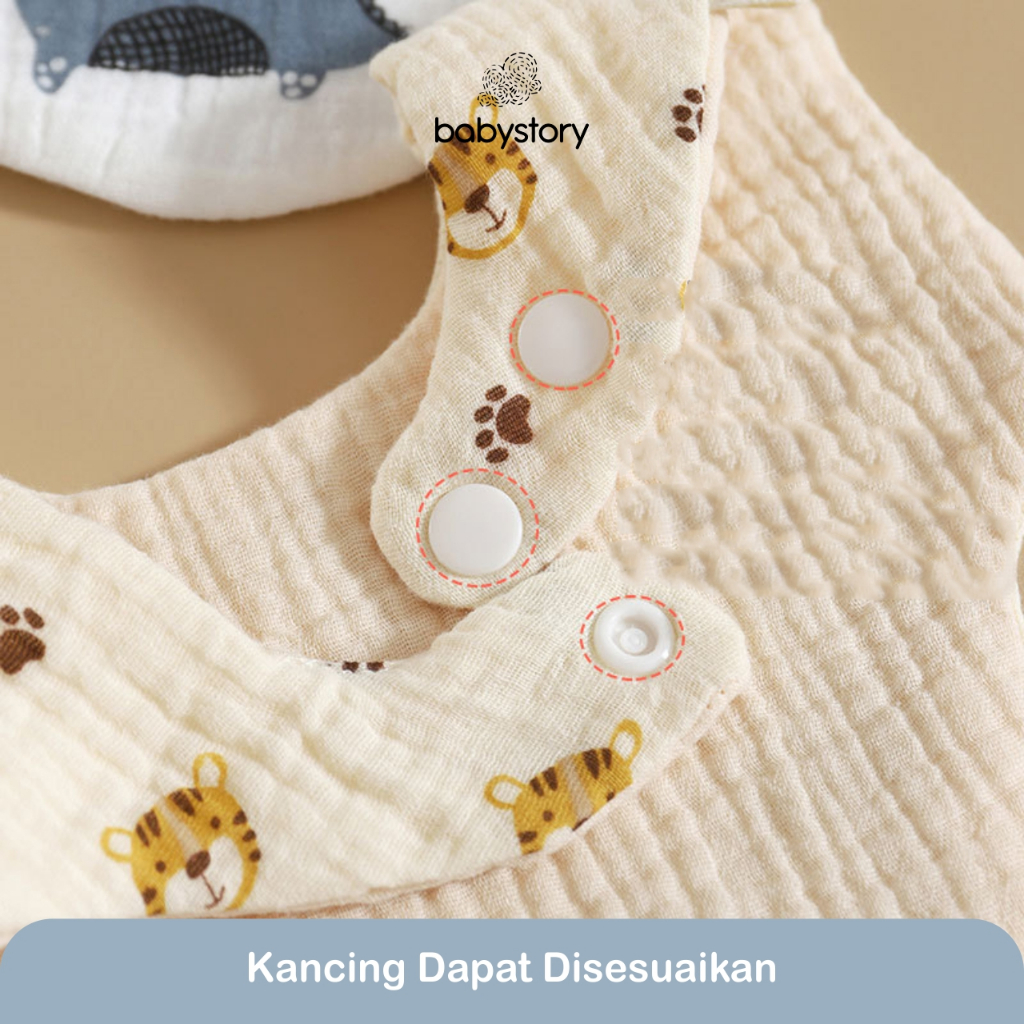 Bib Bayi Celemek Bayi Bahan Katun Halus Lembut Motif Lucu Fashionable