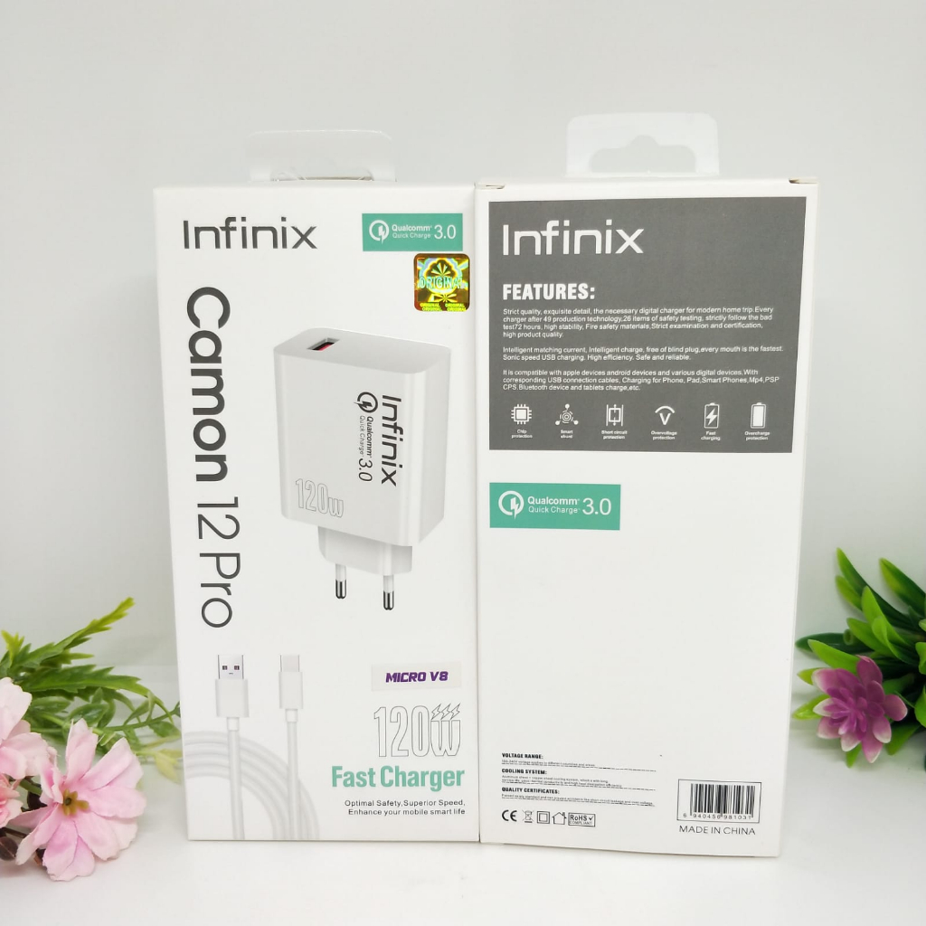 [SULTAN] CHARGER INFINIX CAMON 12 PRO 120W Ori 100% fast charging SMART CHARGING casan berkualitas tinggi FOR ALL SMARTPHONE