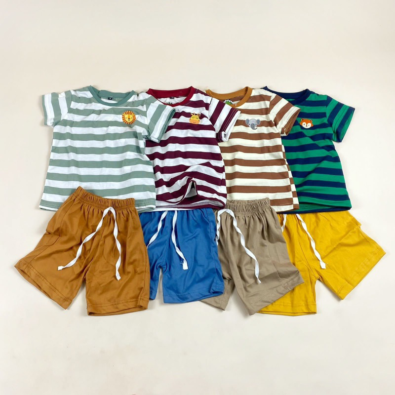 LINSKY BABY - Blom Set Setelan Anak Stripe