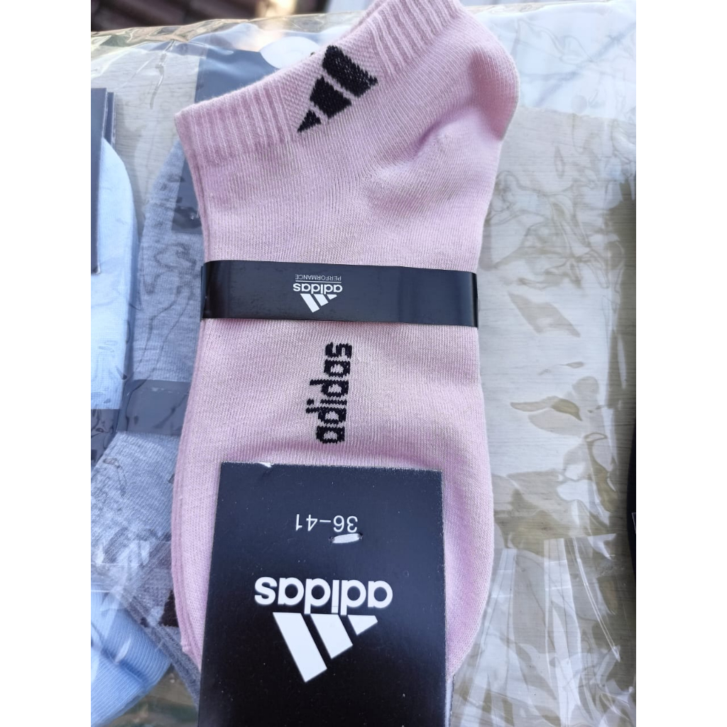 SOCK KAOS KAKI ADIDAS ORIGINAL SEMATA KAKI PENDEK PUTIH HITAM ABU MURAH OLAHRAGA READY GOJEK GRAB SEKOLAH KERJA SNEAKERS SPORT
