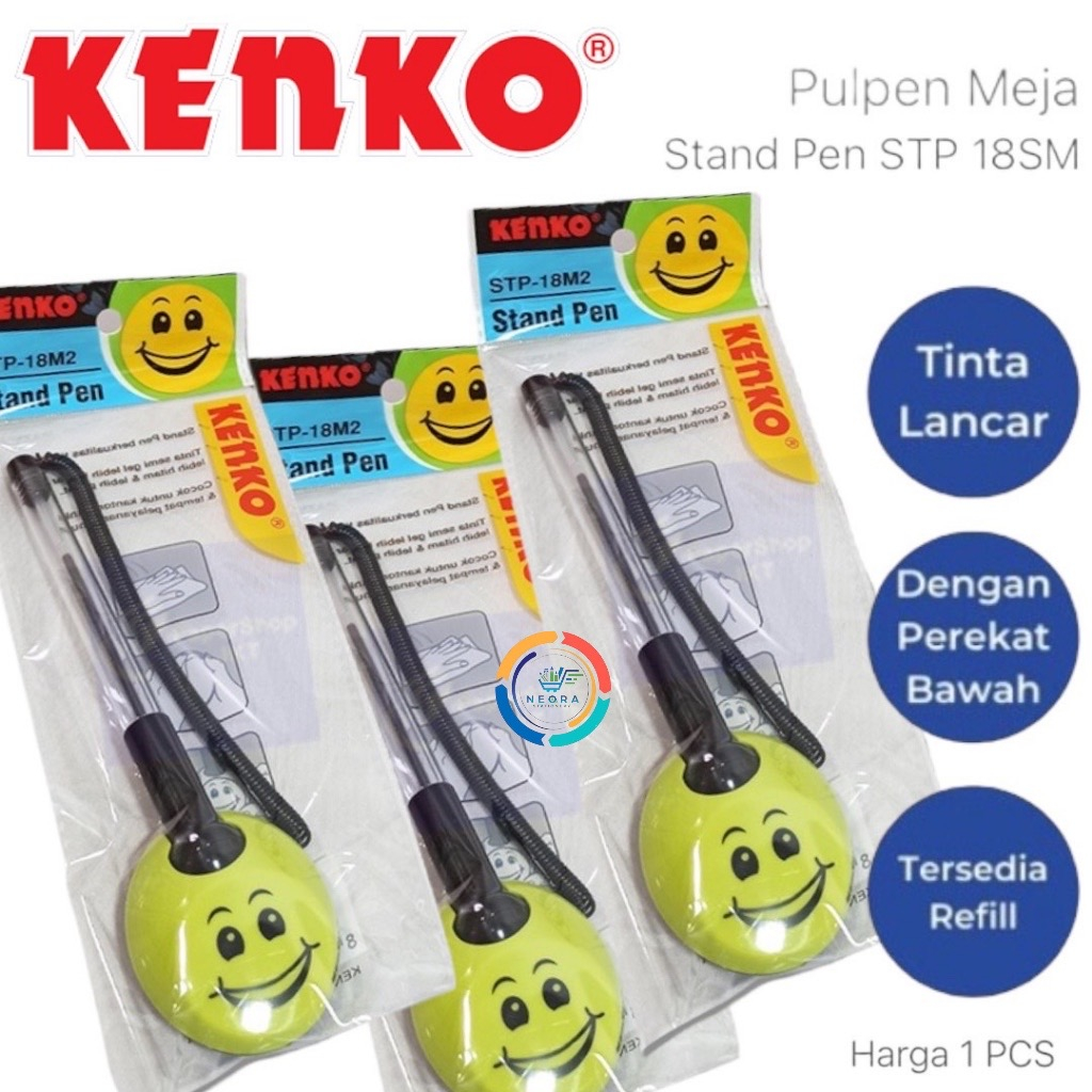 

Kenko Pulpen Meja/Stand Pen STP-18M2 Smile Tinta Hitam
