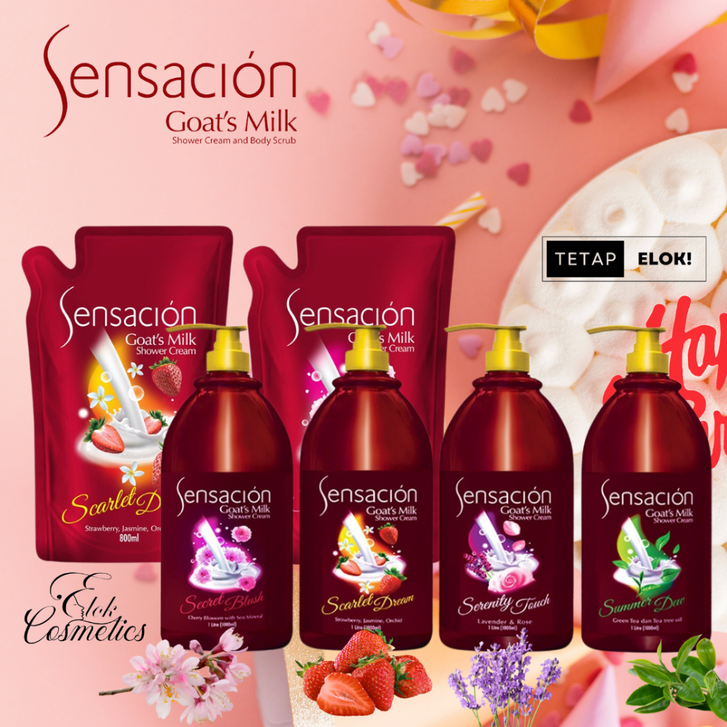 ❤️ SENSACION ❤️ GOATS MILK SHOWER CREAM | SABUN MANDI CAIR BPOM